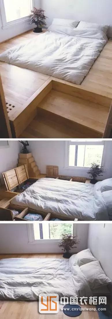卧室这样装修，连衣柜和床都可以省了