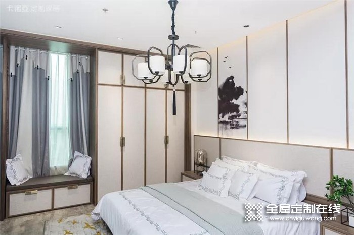卡诺亚全屋定制新中式卧房系列，演绎令人心醉的中国韵味！