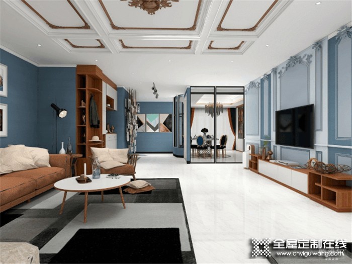 德维尔172㎡三房两厅现代简欧风案例，体现轻奢的空间感！