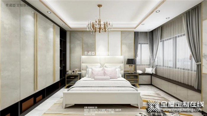 卡诺亚设计的入墙式衣柜 ，让卧房更整体更省空间