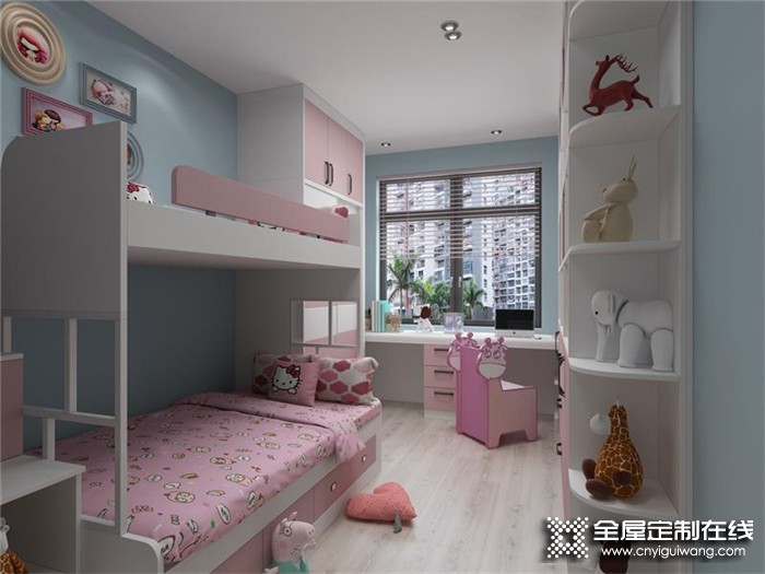 优格全屋定制设计的超赞的儿童房，给孩子一个五彩斑斓的梦想世界