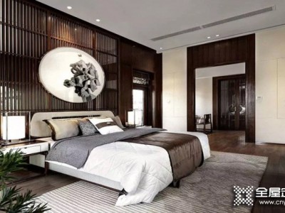 原木家居新中式卧室这样装修，美成一幅水墨画！