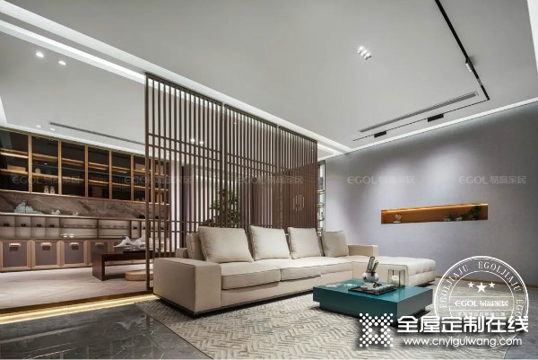 易高家居新中式系列新品效果图，客厅装修图