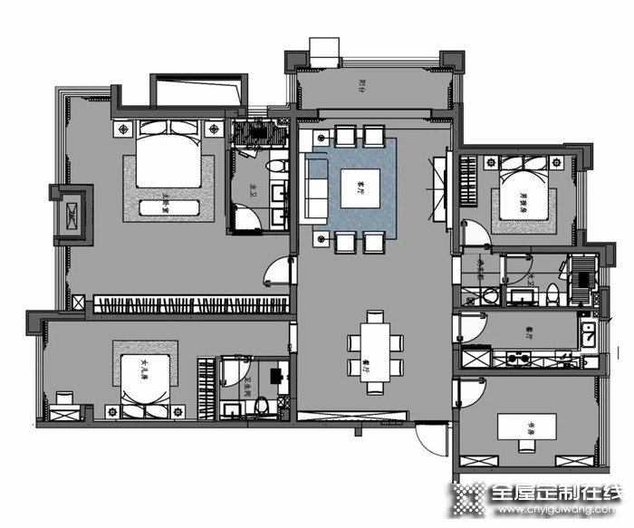 博洛尼全屋定制设计案例 | 在家居空间中，寻找最合适的设计表达